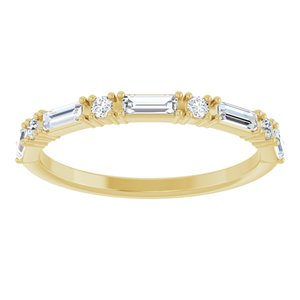 14K Yellow 3/8 CTW Natual Diamond Anniversary Band