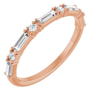14K Rose 3/8 CTW Natual Diamond Anniversary Band