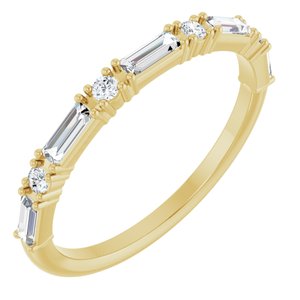 14K Yellow 3/8 CTW Natual Diamond Anniversary Band