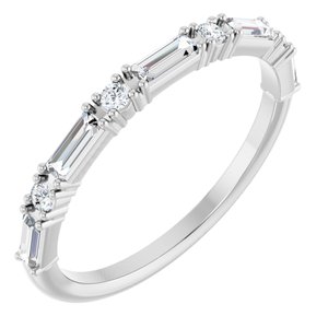 Platinum 3/8 CTW Natual Diamond Anniversary Band