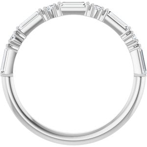 Platinum 3/8 CTW Natual Diamond Anniversary Band