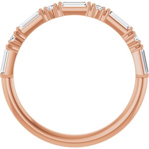 14K Rose 3/8 CTW Natual Diamond Anniversary Band