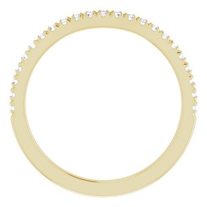 14K Yellow 1/5 CTW Natural Diamond French-Set Matching Band