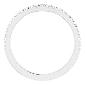14K White 1/5 CTW Natural Diamond French-Set Matching Band