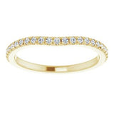 14K Yellow 1/5 CTW Natural Diamond French-Set Matching Band