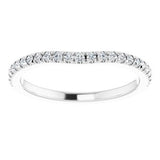 Platinum 1/5 CTW Natural Diamond French-Set Matching Band