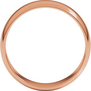 10K Rose 6 mm Lightweight Half Round Band Size 8