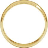 14K Yellow 6 mm Lightweight Half Round Band Size 3