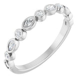 Platinum 1/5 CTW Natural Diamond Anniversary Band