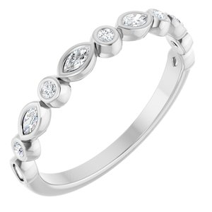Platinum 1/5 CTW Natural Diamond Anniversary Band
