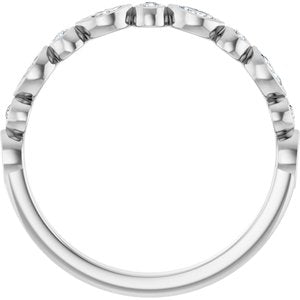 Platinum 1/5 CTW Natural Diamond Anniversary Band