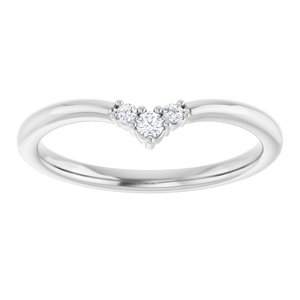 Platinum .06 CTW Natural Diamond Contour Band