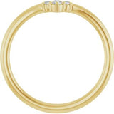 14K Yellow .06 CTW Natural Diamond Contour Band