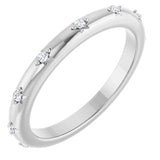 14K White .06 CTW Natural Diamond Eternity Band Size 4.5