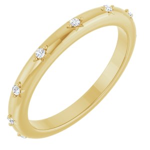 14K Yellow .06 CTW Natural Diamond Eternity Band Size 4.5