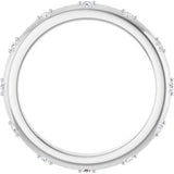 Platinum .06 CTW Natural Diamond Eternity Band Size 4.5