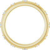 14K Yellow .06 CTW Natural Diamond Eternity Band Size 4.5
