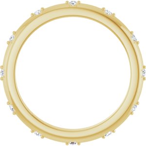 14K Yellow .06 CTW Natural Diamond Eternity Band Size 4.5