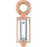 14K Rose .06 CTW Natural Diamond 2-Prong Dangle