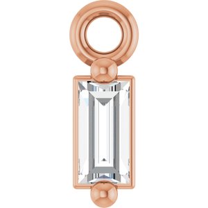 14K Rose .06 CTW Natural Diamond 2-Prong Dangle