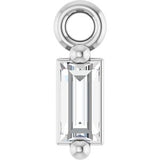 Platinum .06 CT Natural Diamond Dangle