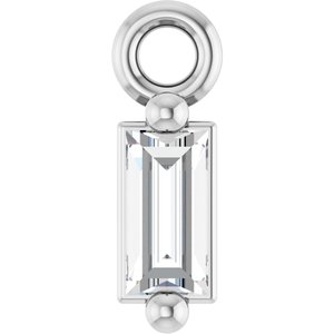 Platinum .06 CT Natural Diamond Dangle