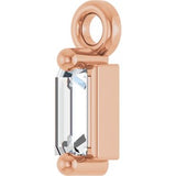 14K Rose .06 CTW Natural Diamond 2-Prong Dangle