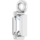 Platinum .06 CT Natural Diamond Dangle