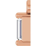 14K Rose .06 CTW Natural Diamond 2-Prong Dangle