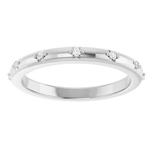 Platinum .06 CTW Natural Diamond Eternity Band Size 4.5
