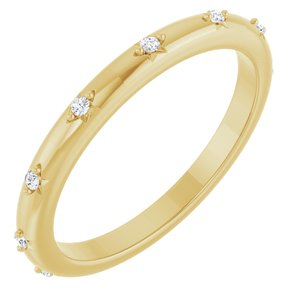 14K Yellow .06 CTW Natural Diamond Eternity Band Size 6