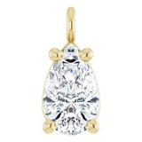 14K Yellow 1/5 CT Natural Diamond Dangle