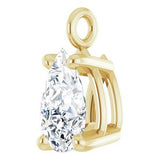 14K Yellow 1/5 CT Natural Diamond Dangle