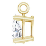 14K Yellow 1/5 CT Natural Diamond Dangle