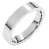 18K White 4 mm Comfort-Fit Flat Band Size 14.5