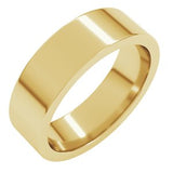 14K Yellow 6 mm Comfort-Fit Flat Band Size 3