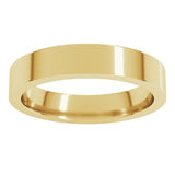 14K Yellow 4 mm Comfort-Fit Flat Band Size 6
