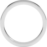 14K X1 White 3 mm Comfort-Fit Flat Band Size 18.5