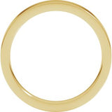 14K Yellow 3 mm Comfort-Fit Flat Band Size 15