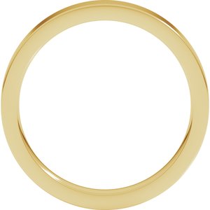 14K Yellow 3 mm Comfort-Fit Flat Band Size 15
