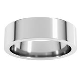 14K White 6 mm Comfort-Fit Flat Band Size 14.5