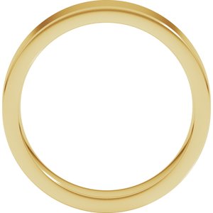 14K Yellow 5 mm Comfort-Fit Flat Band Size 12.5