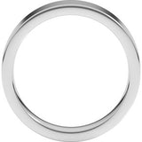14K X1 White 5 mm Comfort-Fit Flat Band Size 20