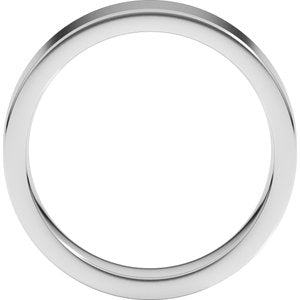 14K X1 White 5 mm Comfort-Fit Flat Band Size 20