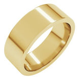 18K Yellow 7 mm Comfort-Fit Flat Band Size 14