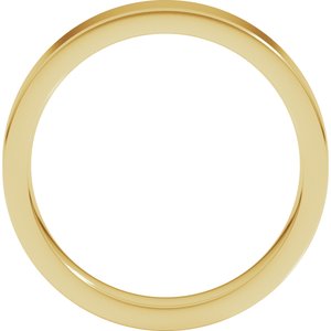 14K Yellow 4 mm Comfort-Fit Flat Band Size 9.5