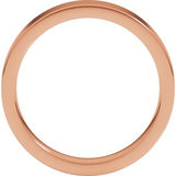 14K Rose 4 mm Comfort-Fit Flat Band Size 15.5
