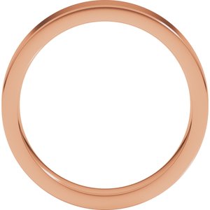 14K Rose 4 mm Comfort-Fit Flat Band Size 15.5