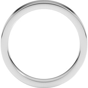 10K White 4 mm Comfort-Fit Flat Band Size 13.5