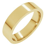 10K Yellow 5 mm Comfort-Fit Flat Band Size 14